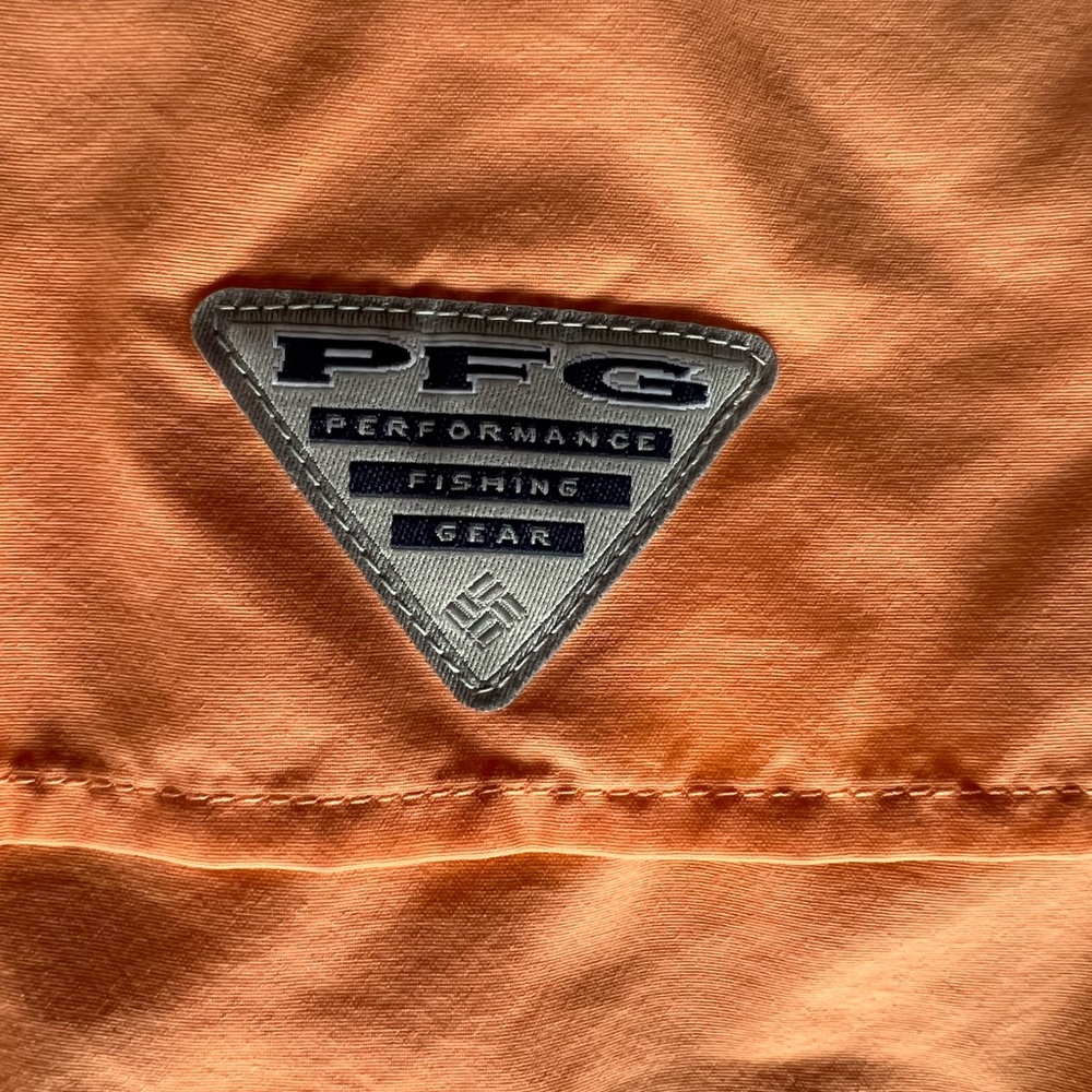 SALE! BUY or BUNDLE NWOT Columbia PFG Bahama Short Sleeve Shirt Orange SzL UPF50 - Picture 6 of 9